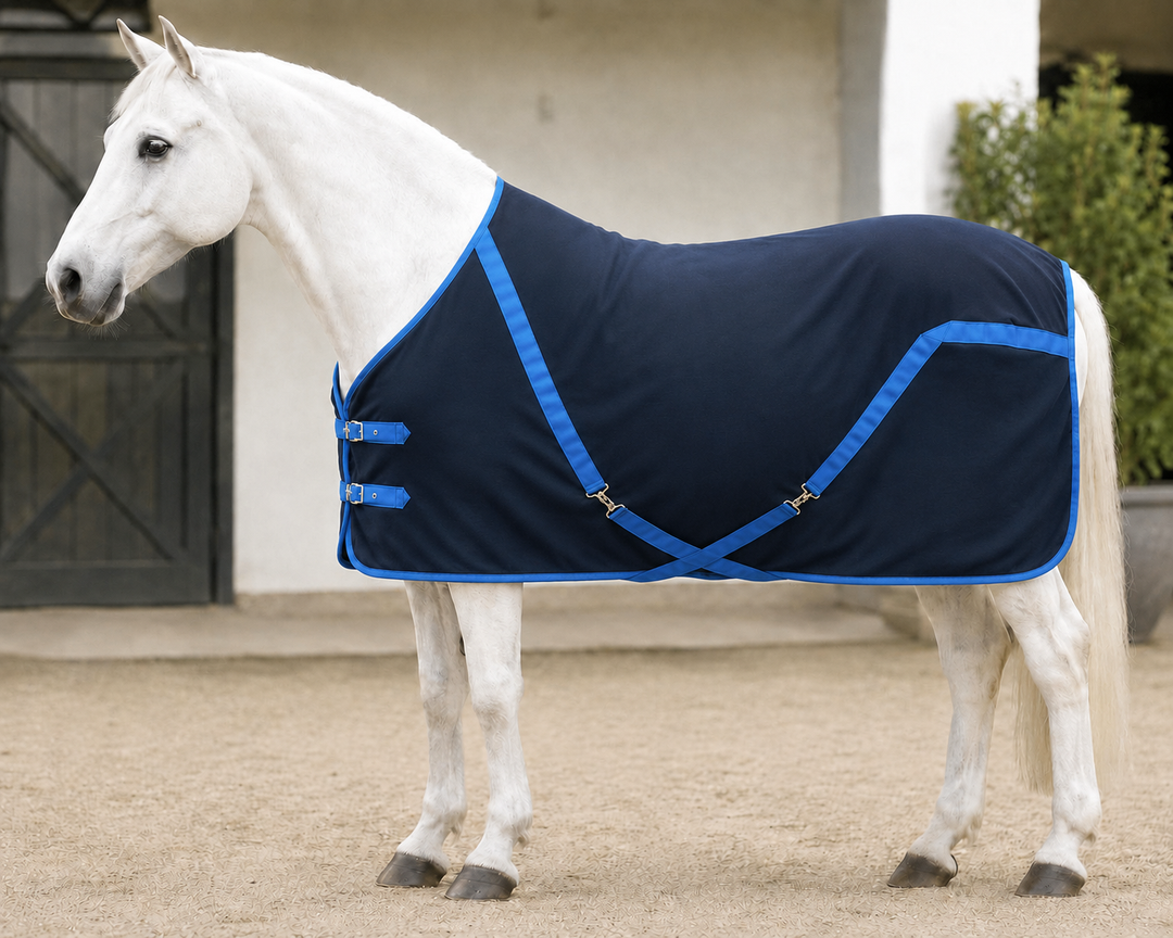 Polar Fleece Rug - Travel/Stable/Cooler - Red & White - 6'0