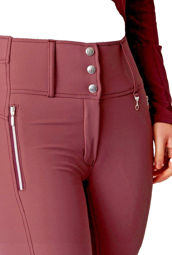 Gorgeous Andrea Full Silicone Breeches by HORZE - High Quality - Burgundy - Size 14 - LAST PAIR