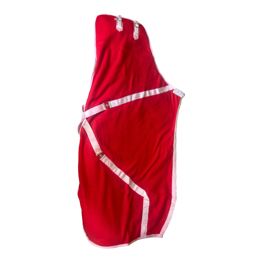 Polar Fleece Rug - Travel/Stable/Cooler - Red & White - 6'0