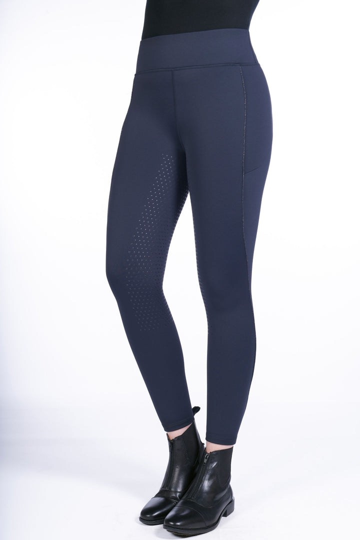 HKM Alice Riding Tights with Silicone Seat - Black or Navy