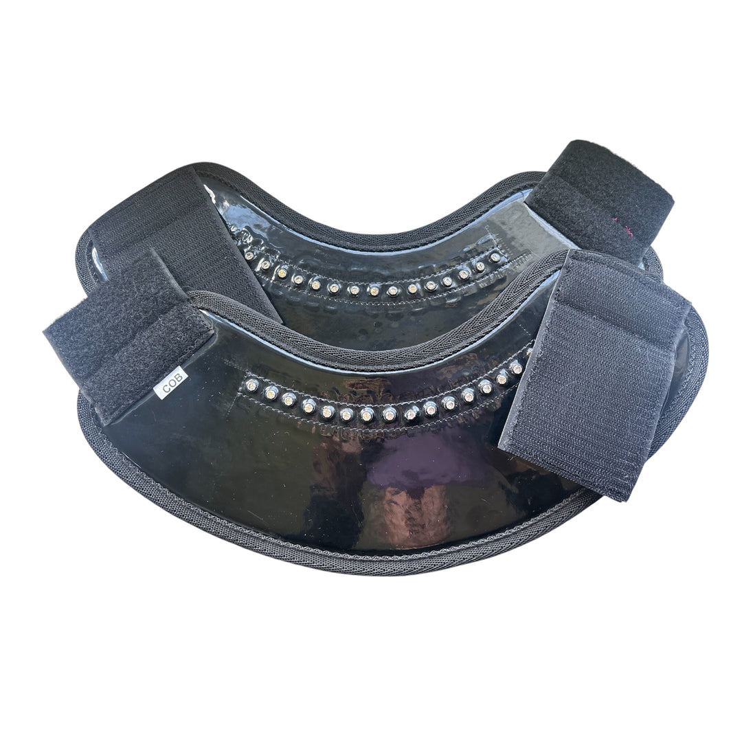Over Reach Boots - Black Patent with Crystals - Size Cob - Last 2 Pairs
