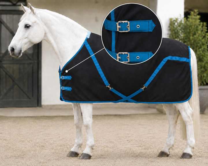 Polar Fleece Rug - Travel/Stable/Cooler - Red & White - 6'0