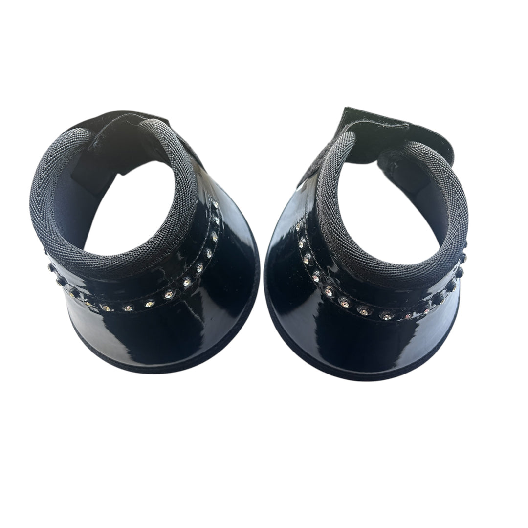 Over Reach Boots - Black Patent with Crystals - Size Cob - Last 2 Pairs