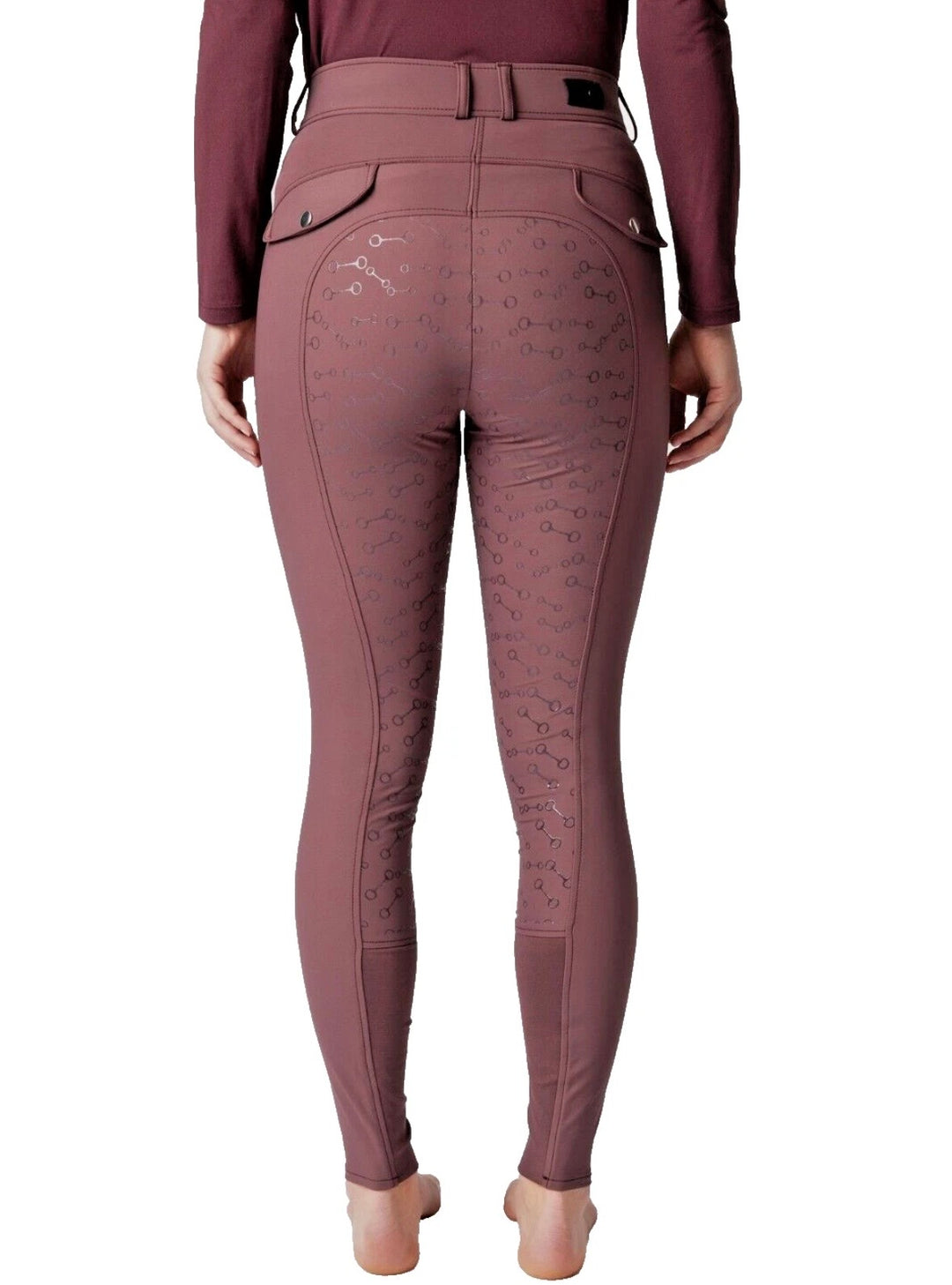 Gorgeous Andrea Full Silicone Breeches by HORZE - High Quality - Burgundy - Size 14 - LAST PAIR