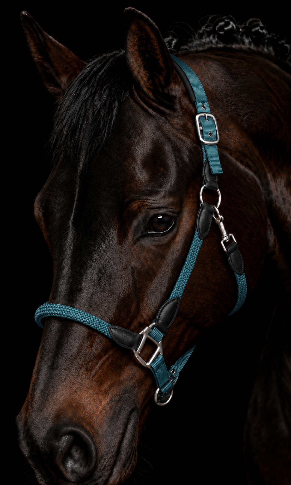 Carlotta Headcollar & Lead Set by HKM - New Colours For Autumn/Winter 2026 - Pink, Petrol & Royal Blue