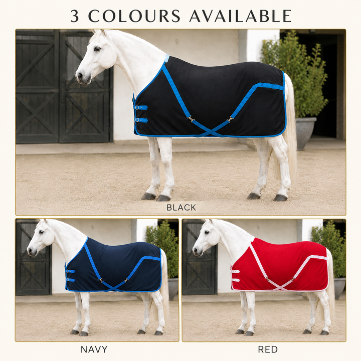 Polar Fleece Rug - Travel/Stable/Cooler - Red & White - 6'0