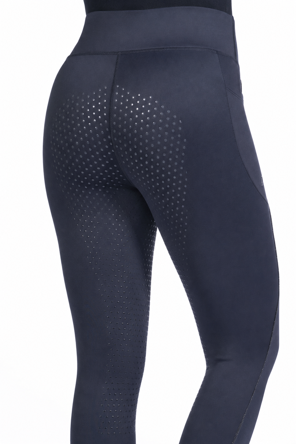 HKM Alice Riding Tights with Silicone Seat - Black or Navy