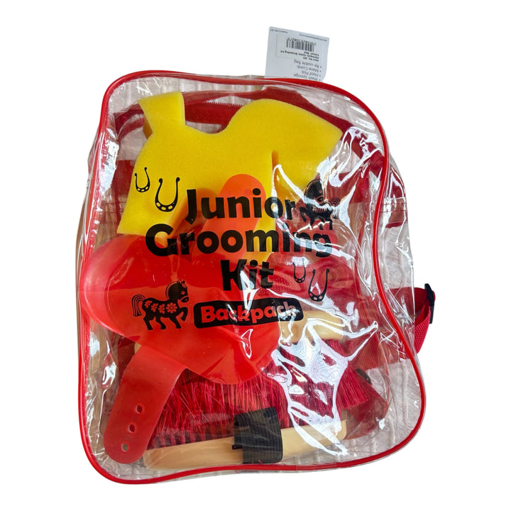 Rhinegold Junior Grooming Kit in a handy Backpack - Available in Red, Pink, Purple & Blue - Fab Gift
