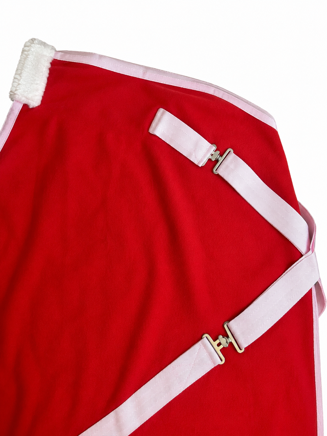 Polar Fleece Rug - Travel/Stable/Cooler - Red & White - 6'0