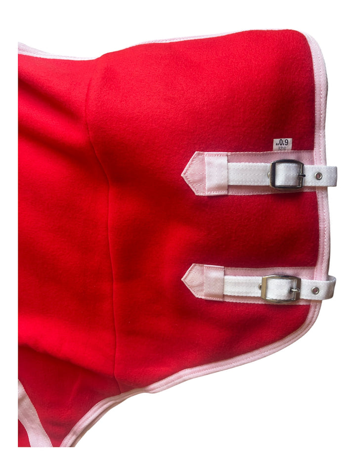 Polar Fleece Rug - Travel/Stable/Cooler - Red & White - 6'0