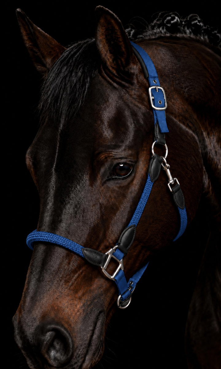 Carlotta Headcollar & Lead Set by HKM - New Colours For Autumn/Winter 2026 - Pink, Petrol & Royal Blue
