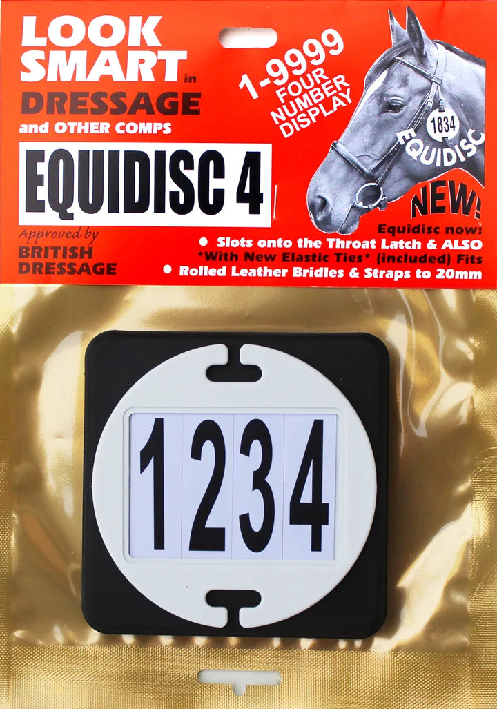 Equidisc Competition Number Holder for the Bridle - 3 Digits - BD Approved