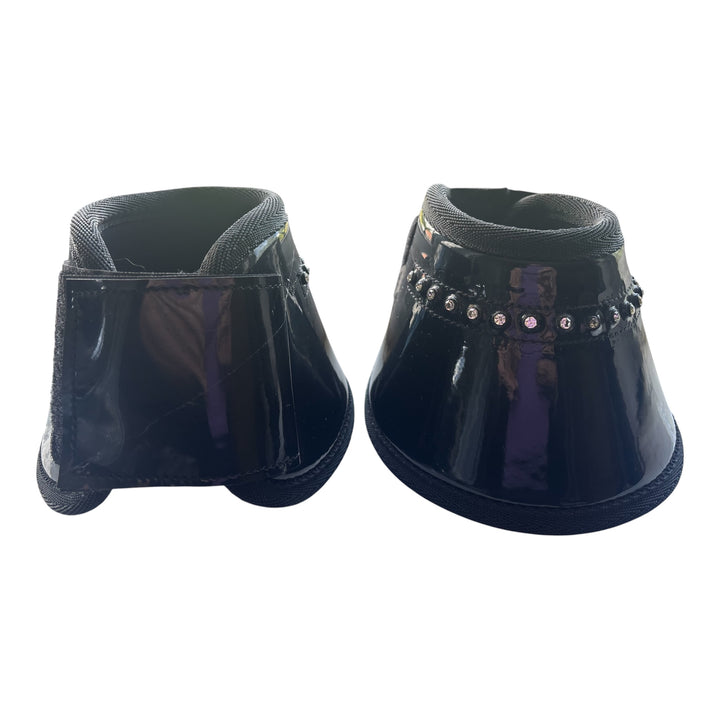 Over Reach Boots - Black Patent with Crystals - Size Cob - Last 2 Pairs