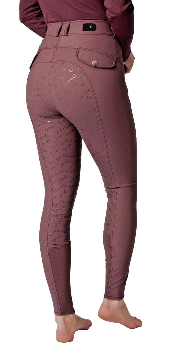 Gorgeous Andrea Full Silicone Breeches by HORZE - High Quality - Burgundy - Size 14 - LAST PAIR