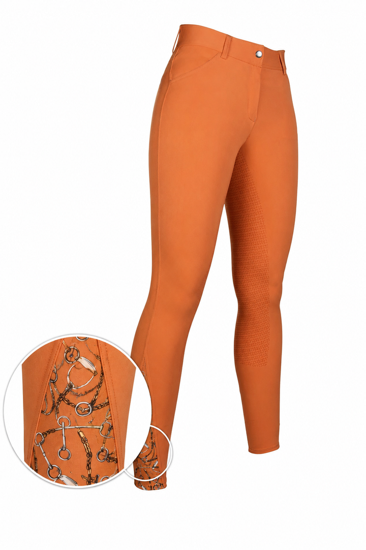 HKM Allure Breeches - full silicone seat - orange - size 16 - *LAST PAIR - LOW PRICE*