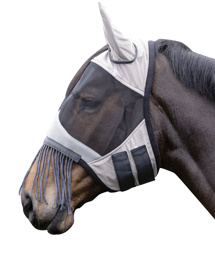 HKM Fly Mask with Ears and  Nose Fringe - All Sizes - Great Price