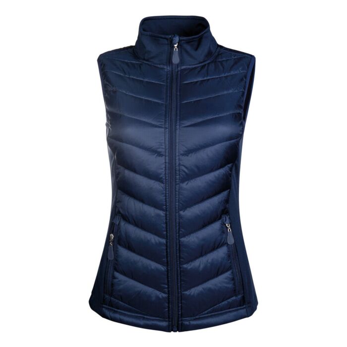 HKM Basel Jersey/Nylon Gilet - Navy - Warm - Size 8-18  (Popular Item)