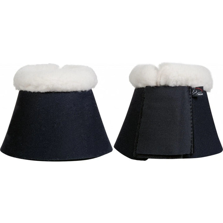 HKM 'Comfort' Soft' Over Reach Boots with Fur Trim - Black/Cream