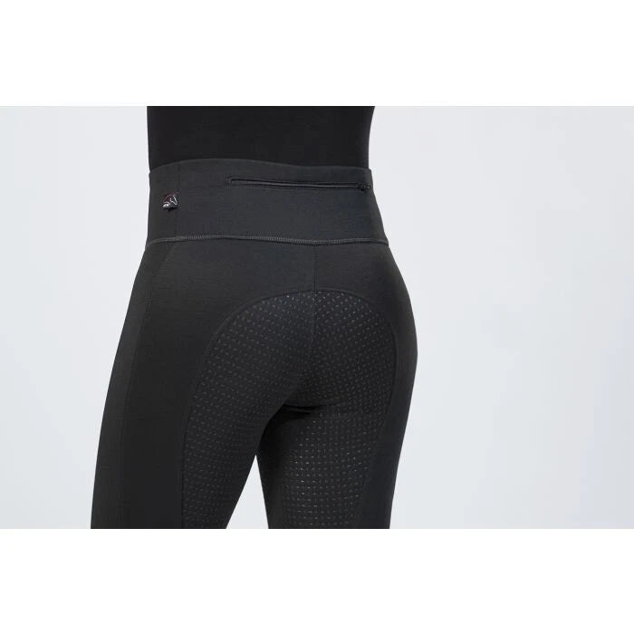 HKM COSY Winter Riding Tights - full Silicone Seat - Black (warm)