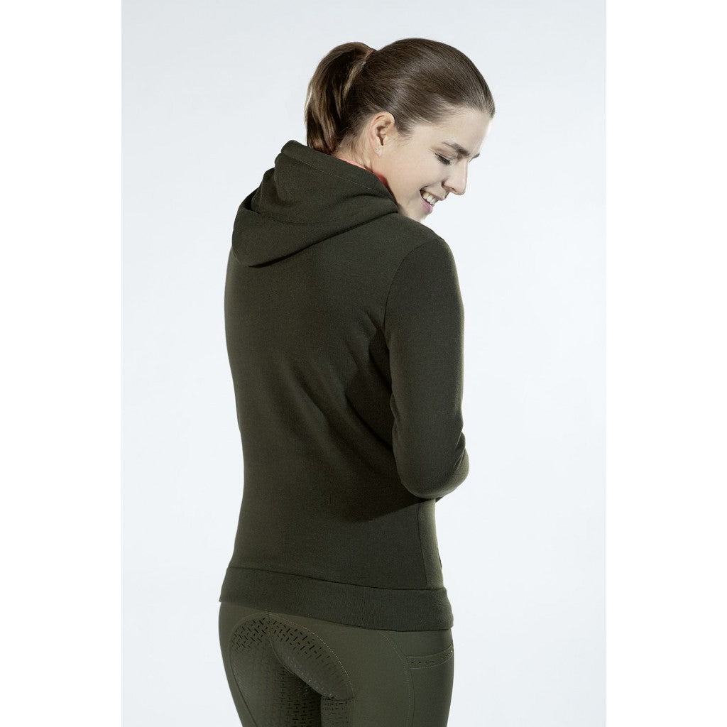 Gorgeous Bright & Funky "Equestrian" Hoody/Jumper by HKM - Dark green & Coral - LOW PRICE!