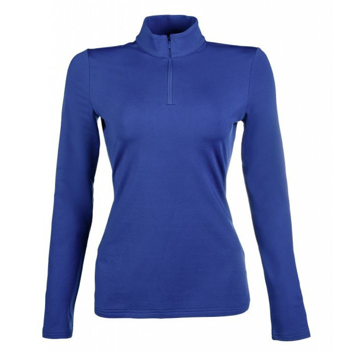 HKM Cosy Fleece Lined Base Layer Top - 3/4 Zip - Royal Blue (Very Popular)