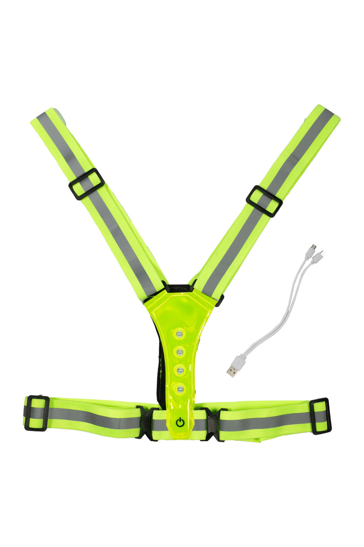 HKM Hi Viz Waistcoat with LED Lights Front & Back - One Size - A MUST HAVE ITEM