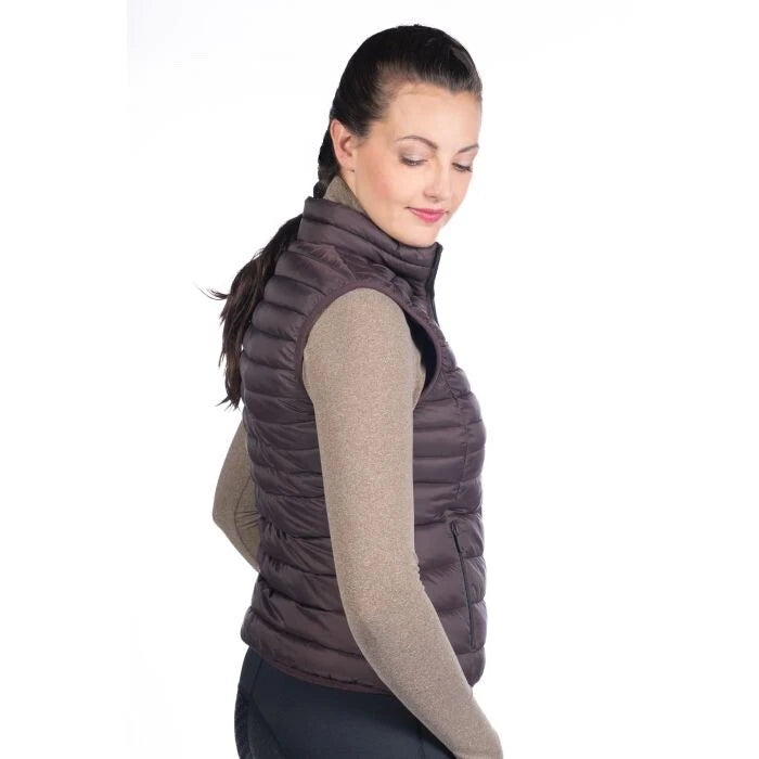 HKM Lena Quilted Gilet/vest/Body Warmer in Chocolate Brown - Fab Gift (Popular)