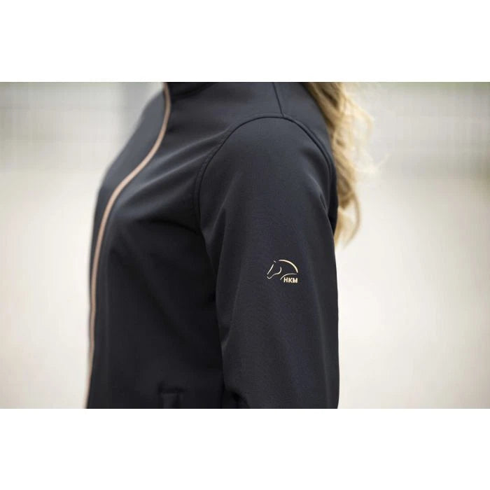 HKM Lily Softshell Jacket in Black & Rose Gold - size Medium (12)- LAST ONE! LOW PRICE