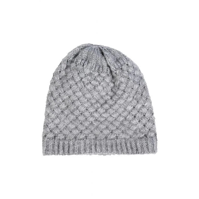 HKM Gorgeous Light Grey FLEECE LINED Beanie Hat - 'Lucy' - *VERY LOW PRICE*
