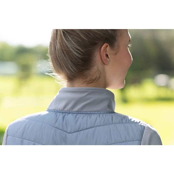 HKM Prag Jersey/Nylon Style Hybrid Jacket, Blue/Grey/Rose Gold, Ladies -