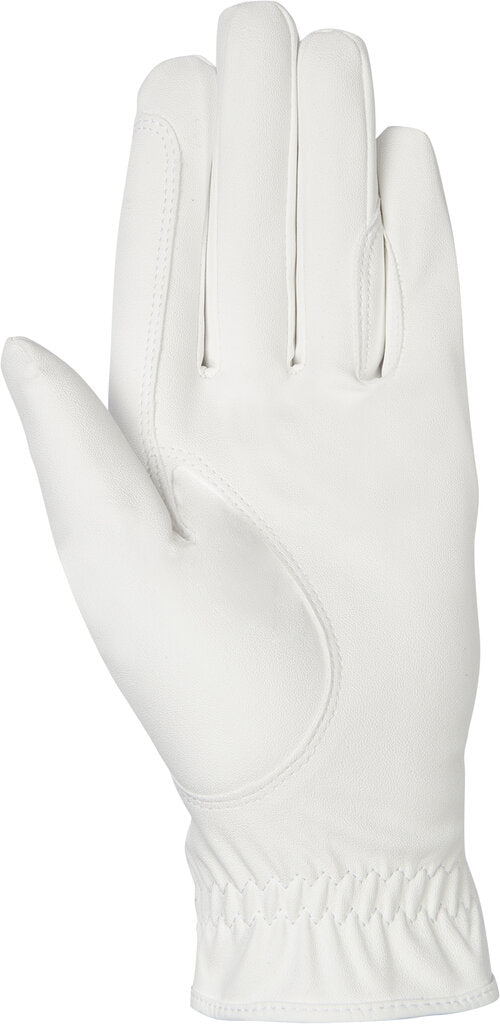 HKM Profesional Air Mesh Riding Gloves - White - Size Medium - LAST 2 PAIRS! LOW  PRICE