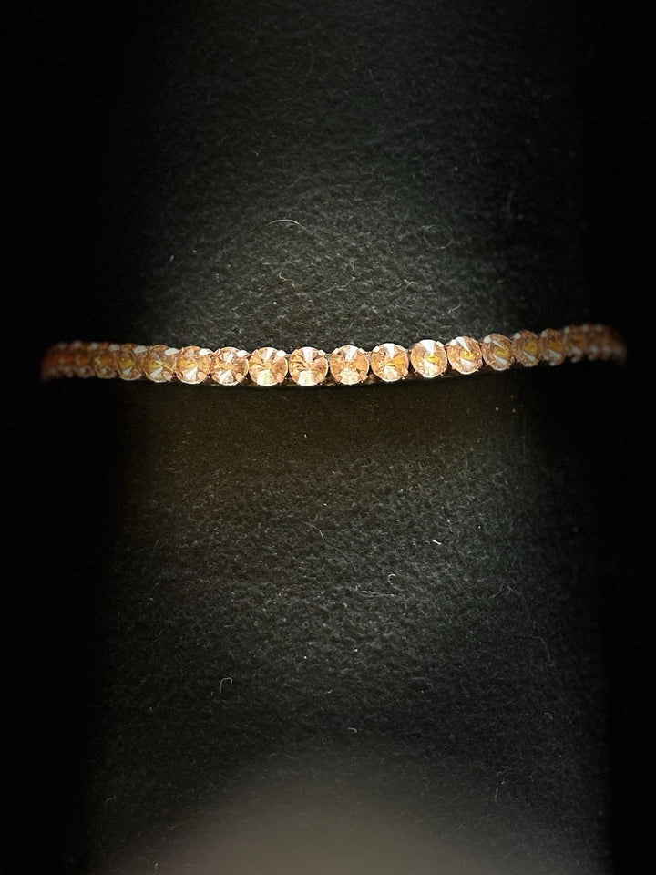 Gorgeous Rose Gold Browband By HKM on Quality Black Leather - Cob & Full