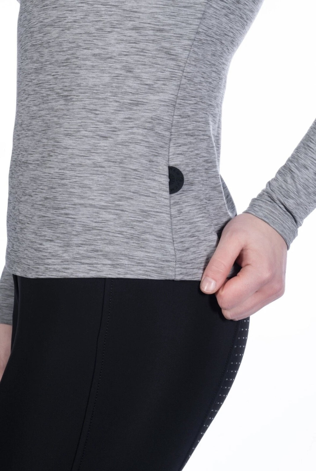 HKM 'Rosewood Melange' 3/4 Zip Function Top/Riding Top - 2 colours - Brushed