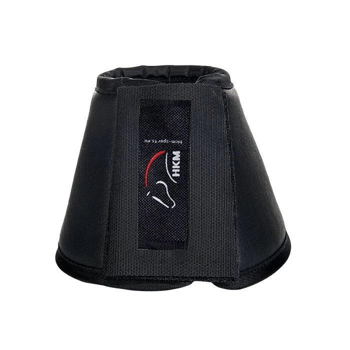 HKM Soft Over Reach Boots - Touch Tape Closure - Black - Size Medium -LOW PRICE
