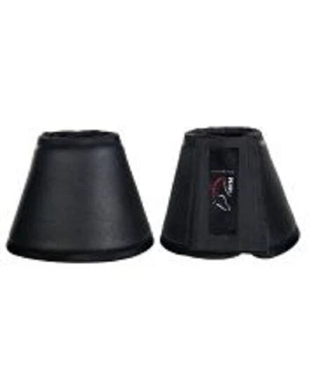 HKM Soft Over Reach Boots - Touch Tape Closure - Black - Size Medium -LOW PRICE