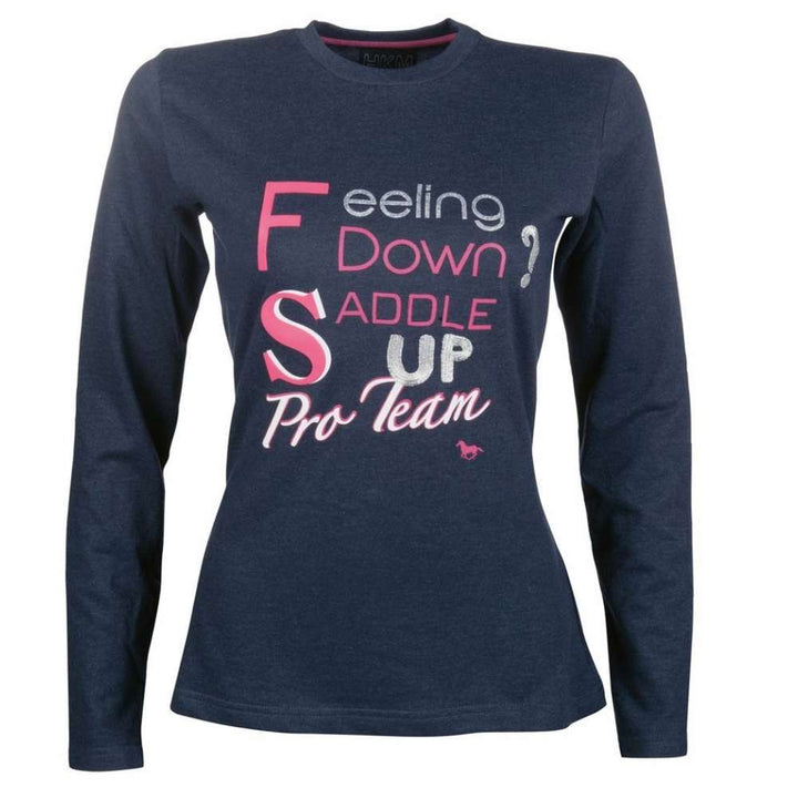 HKM 'Speed' Long Sleeved Riding or Casual Top - Navy or Pink - Medium or Large