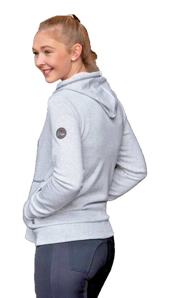 HKM 'Team' Fleece Lined Hoodie - Grey - small & Medium - Lovely Warm Hoody