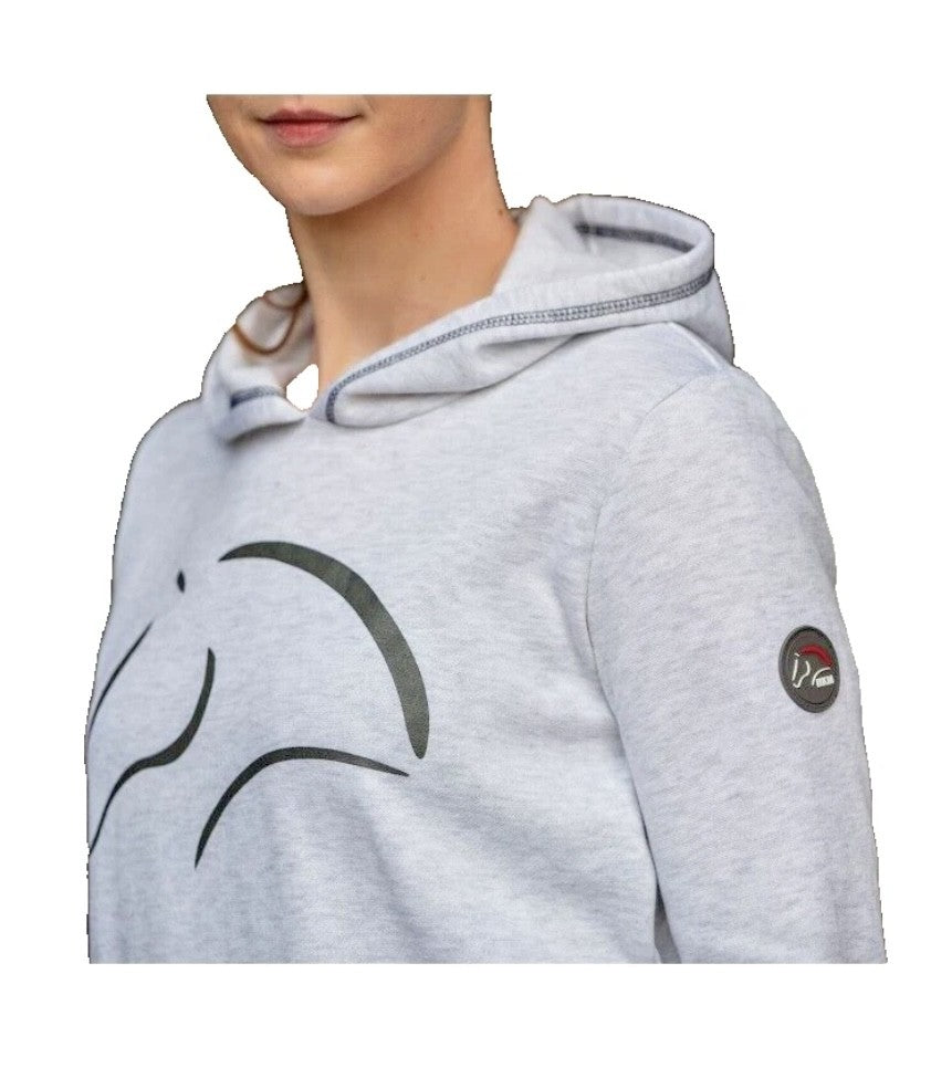 HKM 'Team' Fleece Lined Hoodie - Grey - small & Medium - Lovely Warm Hoody