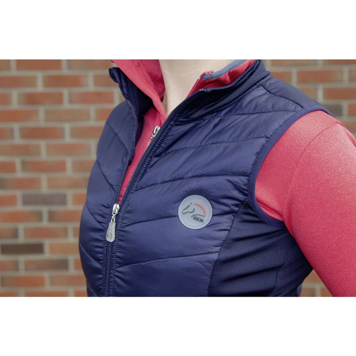 HKM Basel Jersey/Nylon Gilet - Navy - Warm - Size 8-18  (Popular Item)