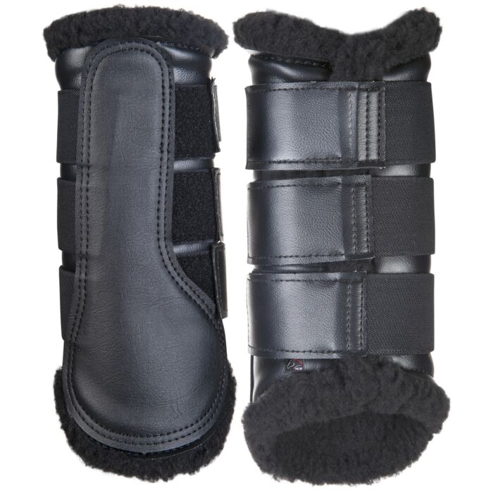 HKM Shock Absorbing Protection Boots "Comfort"/Brushing Boots - Black/Black