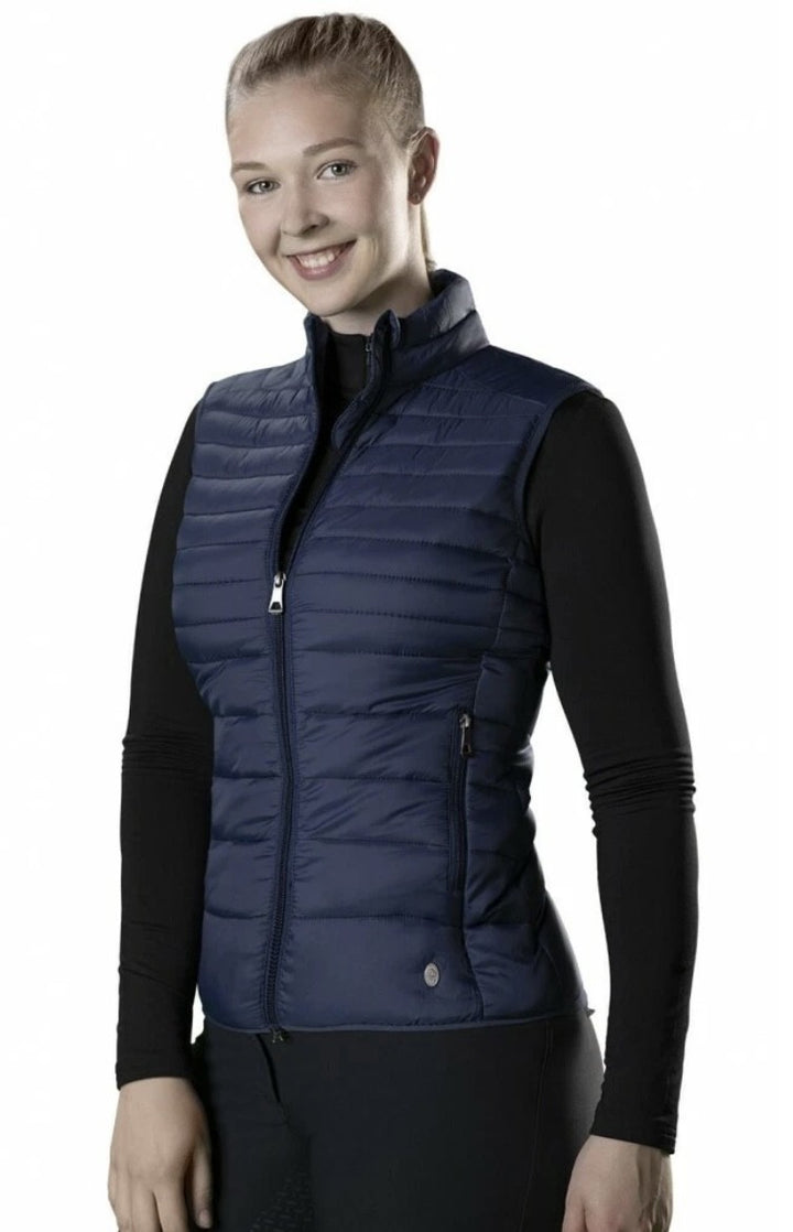 HKM Lena Quilted Gilet/bodywarmer/Vest - Black  & Navy - Ideal Gift - warm/cosy