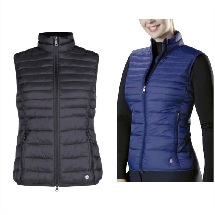HKM Lena Quilted Gilet/bodywarmer/Vest - Black  & Navy - Ideal Gift - warm/cosy