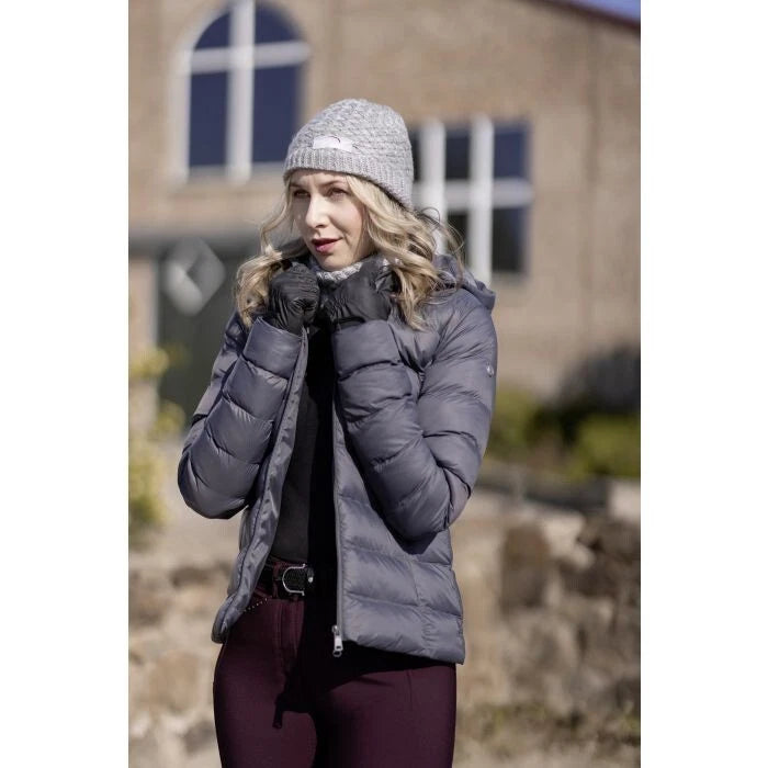 HKM Gorgeous Light Grey FLEECE LINED Beanie Hat - 'Lucy' - *VERY LOW PRICE*