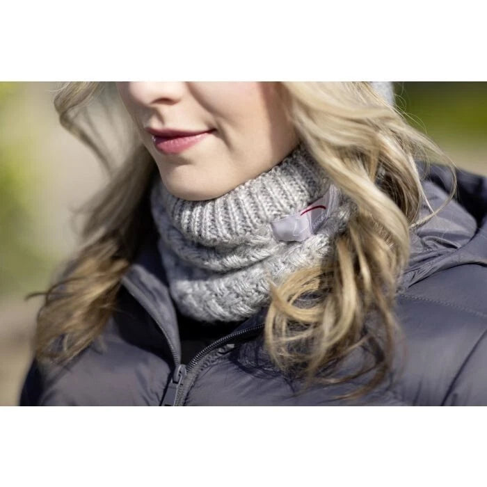 HKM Gorgeous Light Grey FLEECE LINED Scarf/Snood - 'Lucy' - VERY LOW PRICE