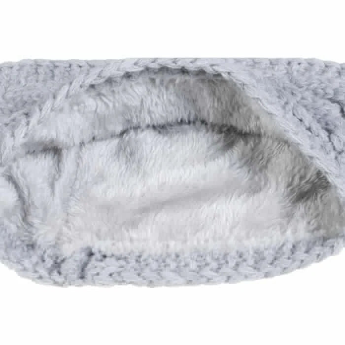 HKM Gorgeous Light Grey FLEECE LINED Scarf/Snood - 'Lucy' - VERY LOW PRICE