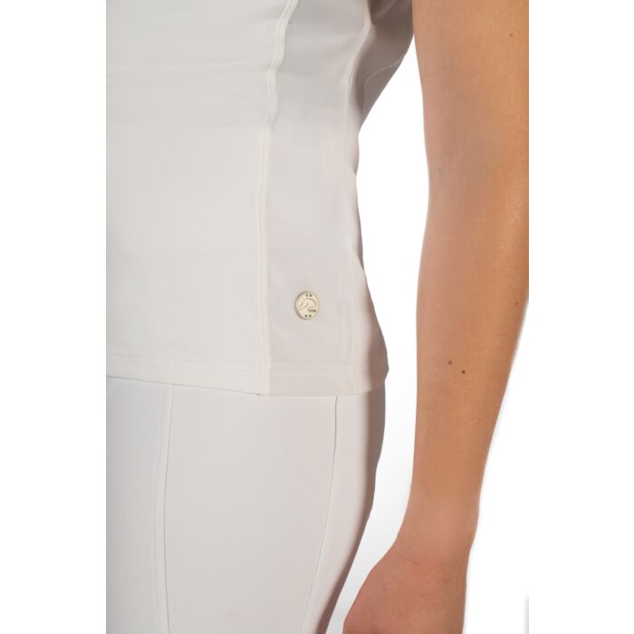 HKM Stunning SKADI Competition Shirt with Beautiful Crystals - White - All Sizes