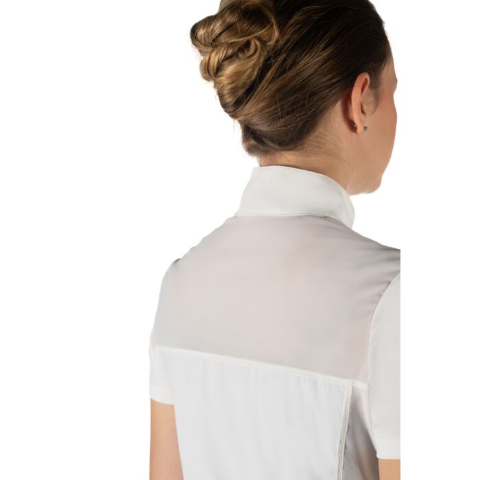 HKM Stunning SKADI Competition Shirt with Beautiful Crystals - White - All Sizes