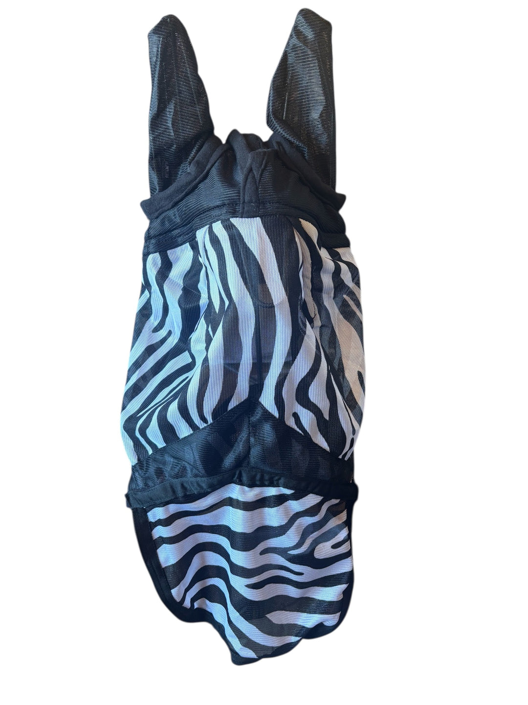 HKM Horse Fly Mask with Nose Shield Zebra Print Very Effective -All Sizes-LOW PRICE
