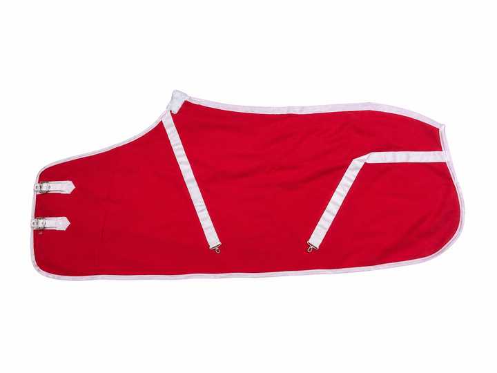 Polar Fleece Rug - Travel/Stable/Cooler - Red & White - 6'0