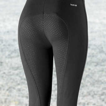 HORZE Active Womens Silicone Grip Full Seat Breeches -Black - All Sizes- popular